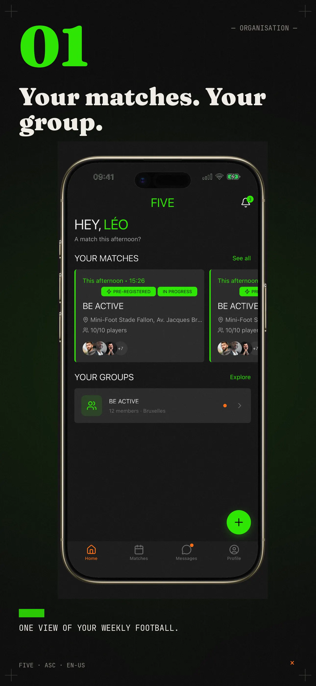 Five mobile app home screen
